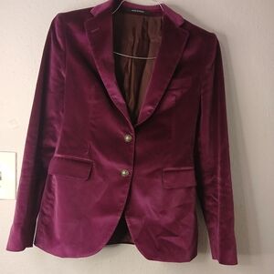 Tagliatore Women's‎ Blazer in Deep Purple Velvet